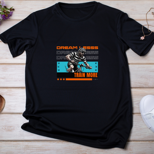 Dream less train more- Unisex Cotton T-shirt