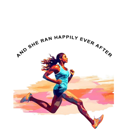 And she ran happily ever after- Unisex Cotton T-shirt