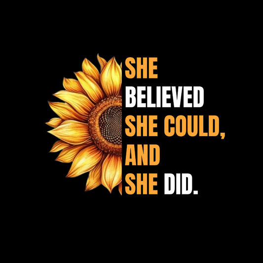She believed she could-- Unisex Cotton T-shirt