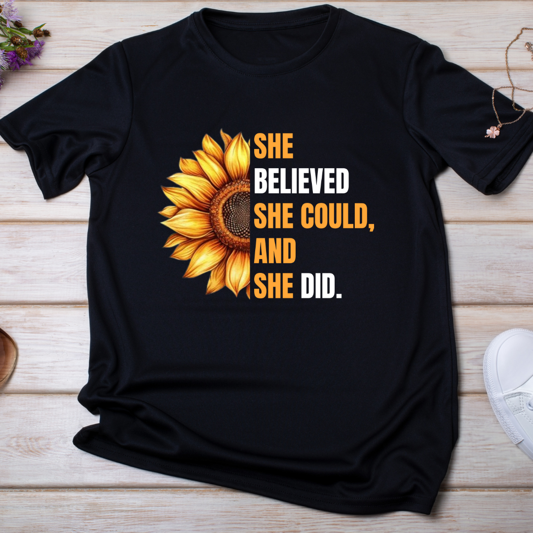 She believed she could-- Unisex Cotton T-shirt
